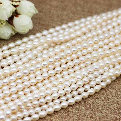 China Freshwater Pearl AAAA Grade With Hole Pearl Oval Natural Freshwater Pearls For Jewelry Making Necklace Bracelet for sale