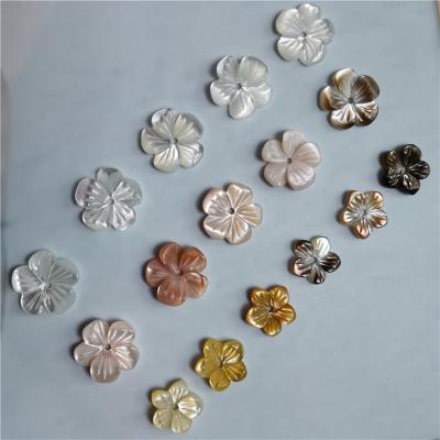 China Wholesale Exquisite Color Play Or Fire Shell Pearl Cut Flower Beads Plum Blossom For Jewelry Making Accessories for sale