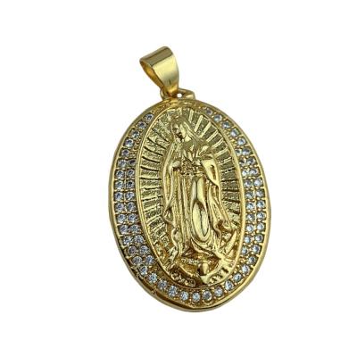 China Religious Religious Virgin Mary Pendant Metal Zircon Charms For Jewelry Making Necklace Bracelet Diy Accessories for sale