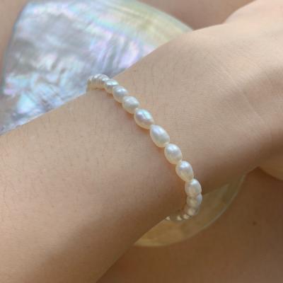 China TRENDY promotional fashion pearl natural freshwater pearl bracelet for women minimalist jewelry 2021 for sale