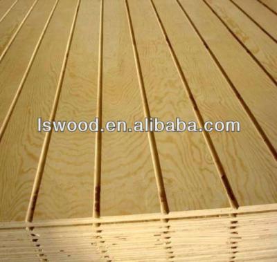 China Exterior tongue and groove plywood, decorative grooved plywood for sale