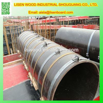 China Exterior Phenolic Circular Column Formwork , Round Plywood For Pillar / Column Forming for sale