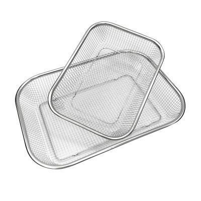 China Large viable square hole stainless steel drain basket for sale