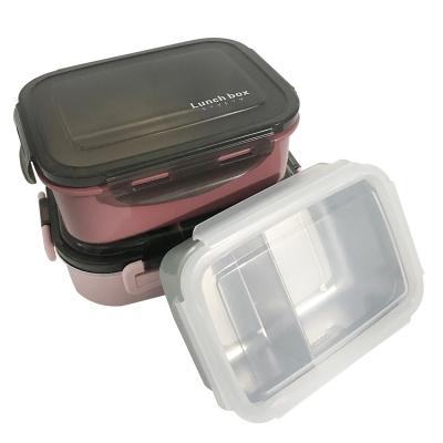 China Freshness Keeping Durable Using Various Rectangle Metal Food Lunch Box Containers Stainless Steel for sale