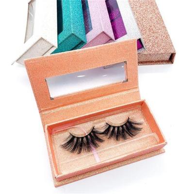 China Natural Long Eyelash Strips Mink Bulk Wholesale Pink Eyelash Box Eyelashes Private Label for sale