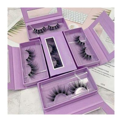 China Lancybeauty Mink Eyelashes Natural Luxury Long Strip Eyelashes Eyelash Packaging Box for sale