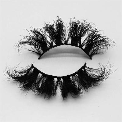 China real Mink Hair Eyelashes Lancybeauty Magnetic 5D eyelashes boxes long curved Mink Eyelash 25mm long fluffy 6D eyelashes dramatic mink for sale