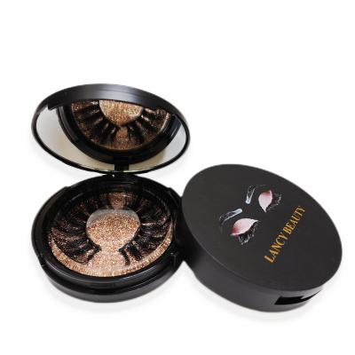 China Custom Mirror 25mm 5D Mink Lashes Logo Eyelash Case Lashbox With Long Private Label Eyelash Natural Packing Box for sale