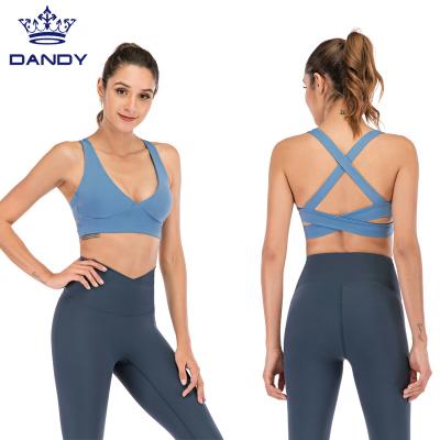 China New Breathable Fitness Yoga Top Eco-friendly Sports Bra Ribbed Seamless Women Yoga Bra for sale