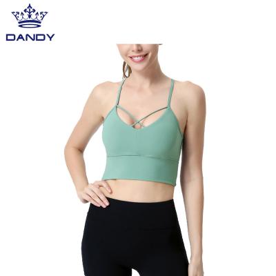 China Breathable Custom Yoga Equipments Professional Custom Women Sexy Backless Padded Bra for sale