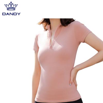 China Breathable Customized Quick Dry Yoga T Shirt With Seamless Zipper Women Yoga Wear for sale