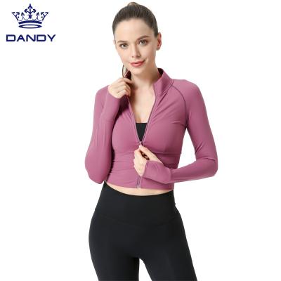 China Wholesale Customized Design Women Comfortable Fitness Wear Yoga Breathable Training Running Jacket for sale