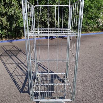 China Industrial 4 Sided Roll Pallet Cage Container Trolley for sale