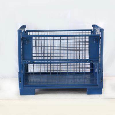 China collapsible steel pallet crate / collapsible metal storage box / trash can 1430*1090*1020mm for sale