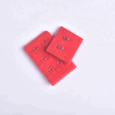 China Three rows of HongKui red polyester pure wool of two hooks plate bra hook and eye band supplement 3x2 for sale