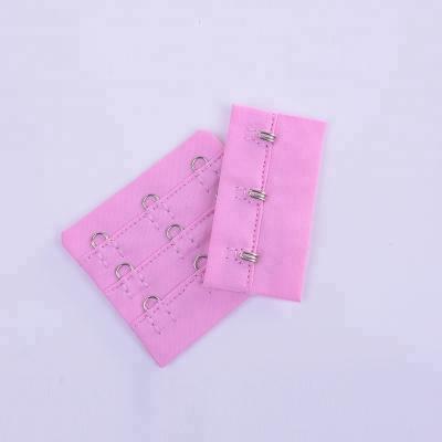 China Three Rows Of Three Hooks / Hook And Eye Ladies Corset Band Pink 3 Rows Bra And 3 Hooks Accessories for sale