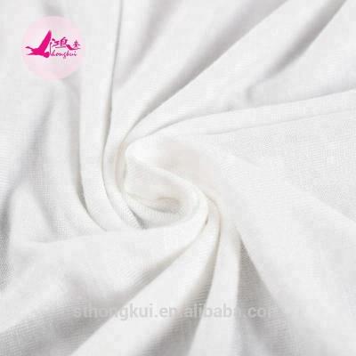 China Anti-static plain white cotton fabric/cotton spandex plain tank top knitted fabric for hometextile for sale