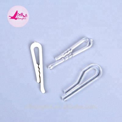 China Shantou Easy Garment Accessories Factory / Clear Milky White Plastic Shirt Clip For Shirt Packaging for sale