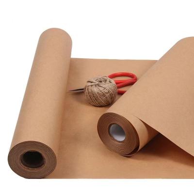 China Brown Waterproof Blank Envelope Rolls Stock Wrapping Paper Gold Foil Printing Craft Luxury Gift Wrapping Paper for sale