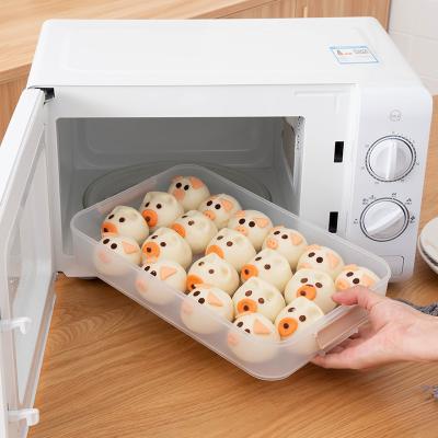 China Fresh Preservation Kitchen Food Storage Containers Refrigerator Dumpling Storage Box Plastic Stackable Crisper for sale