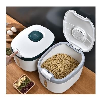 China Household Kitchen PP Grain Rice Storage Bin Large Plastic Moisture Proof Multiple Containers for sale