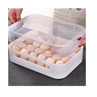 China Viable Home Kitchen Chicken Egg Storage Box Plastic Containers For Fridge for sale