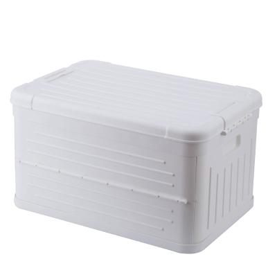 China Household Viable Medium Height Folding Stackable Storage Box Plastic Container Container for sale