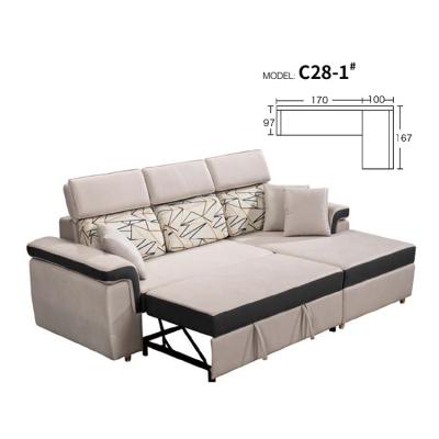 China Factory Sale Good Quality Foldable Furniture Sofa Set Corner Sofa Bed For Fabric L Shape Living Room Sofas for sale