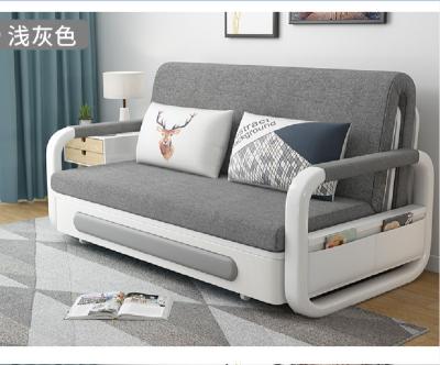 China Modern Adjustable Living Room High Grade Functional Folding Sofa Cum (Height) Dark Blue Bed With Storage Place for sale