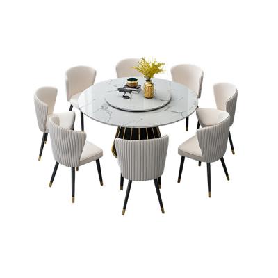 China China Stable Manufacturer Round Shape Tables Modern Marble Top Dining Dining Table With 8 Chairs for sale