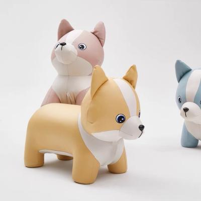 China Good quality cute modern cute style animal shape children sneak corgi shape soft stools kids stools for sale