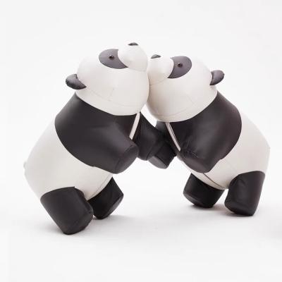 China Cute Cute Animal Shape Design Lovely Modern Panda Shape Ottoman Soft Stool For Kids Children for sale