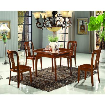 China Modern Design Sturdy And Durable Hot Sale High Quality Restaurant Fabric Dining Chairs And Tables Set In Solid Wood for sale