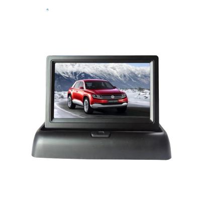 China Removable Sunshade Mini Foldable 4.3inch LCD Monitor, Filp-open Type Hidden Dashboard Screen for sale