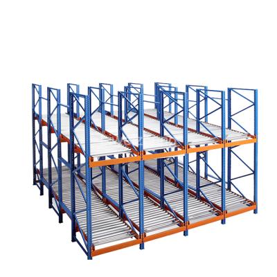 China Industrial Heavy Duty Corrosion Protection Gravity Flow Rack With Roller System for sale