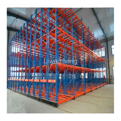 China Corrosion Protection Warehouse High Density Mobile Rack Automatic Electric Mobile Pallet Racking System for sale