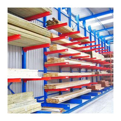 China Corrosion Protection Customized Single And Double Sided Cantilever Drawer Wood Furniture Industry Lumber Rack Systems for sale