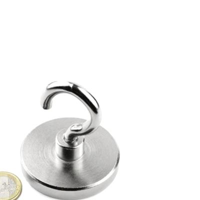 China Industrial Trong Neodymium Trong Strong Magnetic Pots Strong Magnetic Permanent NdFeB Hook Magnet With Hook for sale