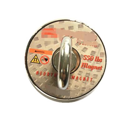 China 550LBS Industrial Magnet Pulling Force Super Strong Pot Fishing Magnets With Ropes for sale