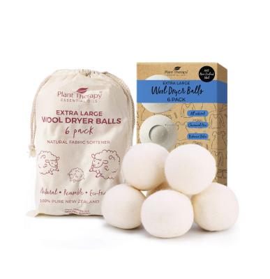 China 6 Pack 7cm Handmade Organic New Zealand Wool Cleaning Felt Dry Nepal Laundry Balls For Drier Machine for sale