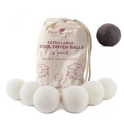 China Cleaning Naturally Organic Sheep Felt Tumble Eco Laundry Wool Felt Balls Natural & Unscented for sale