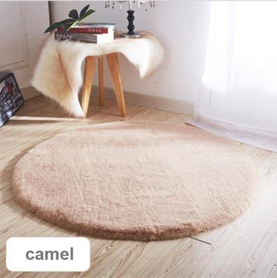 China Anti-slip Fur Rug Area Rug Manufacturer 45*45cm Imitation Rabbit Decorative Area Rug For Living Room for sale