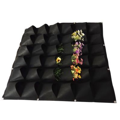 China Multifunctional Grow Purpose Factory Price OEM Nonwoven Fabric Felt Pocket Vertical Planter Wall Hanging Growing Bags for sale