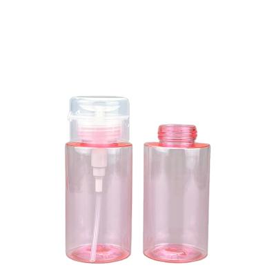 China Perfect For Dispensing Liquid On The Round Bottle Hot Selling Cotton Ball Nail Polish Empty Travel Cosmetic Store Detergent Pump Bottle for sale