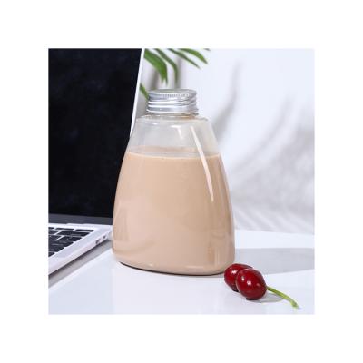 China Best Price Food Grade Milk Tea Bottle Pet Juice Triangular Milk Tea Drinking Bottle for sale