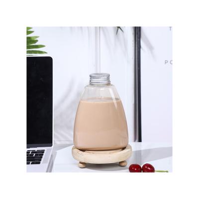 China Hot Sale 500ml Juice Bottles Food Grade Clear Pet Plastic Tea Milk Beverage Bottle for sale