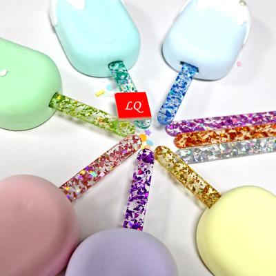 China DIY Acrylic Ice Cream Stick Jelly Color Acrylic Popsicle Stick for sale