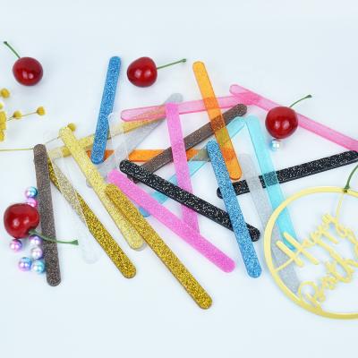 China New Design DIY Jelly Color Acrylic Popsicle Stick Acrylic Ice Cream for Treat and Dessert Popsicles for sale