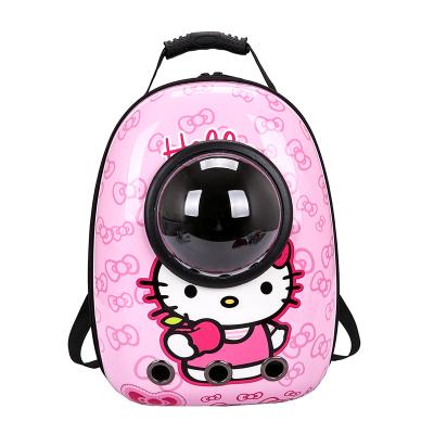 China High Quality Viable Breathable Dog Cat Carrier Pet Backpack Space Capsule Bubble Travel Pet Carriers Bag Cartoon en venta