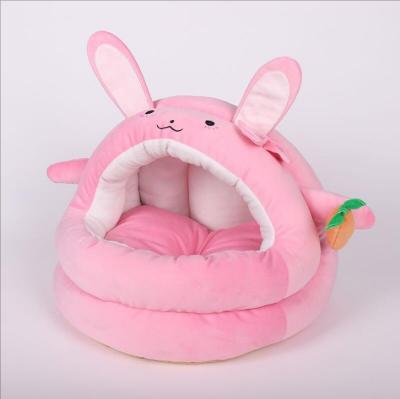 China Travel Bear Shape Pet Bed Cat House Warmer Soft Pet Bed Sleeping Bag For Dog Cat for sale